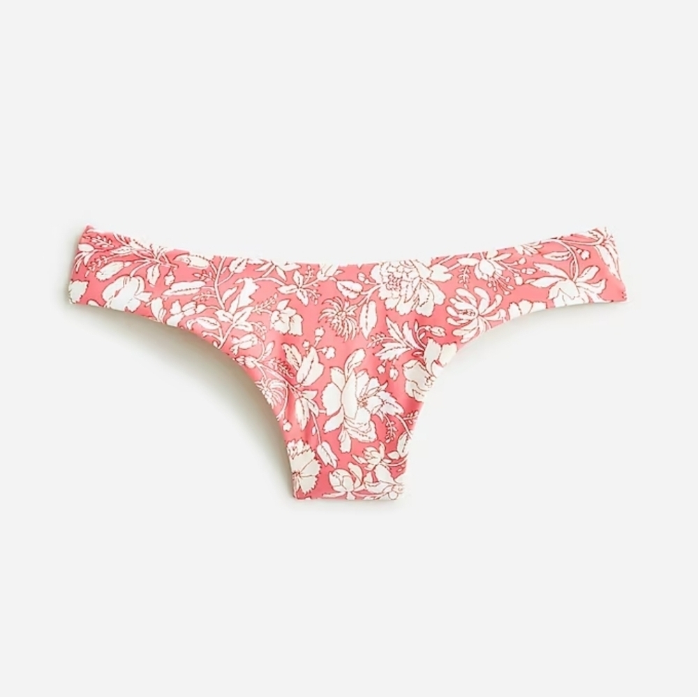 NWT*J Crew Curved-waist cheeky bikini bottom in tossed floral Medium Style BH553